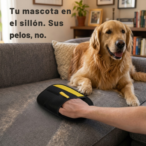 Atrapapelos- la manopla que saca el pelo clavado de la tela